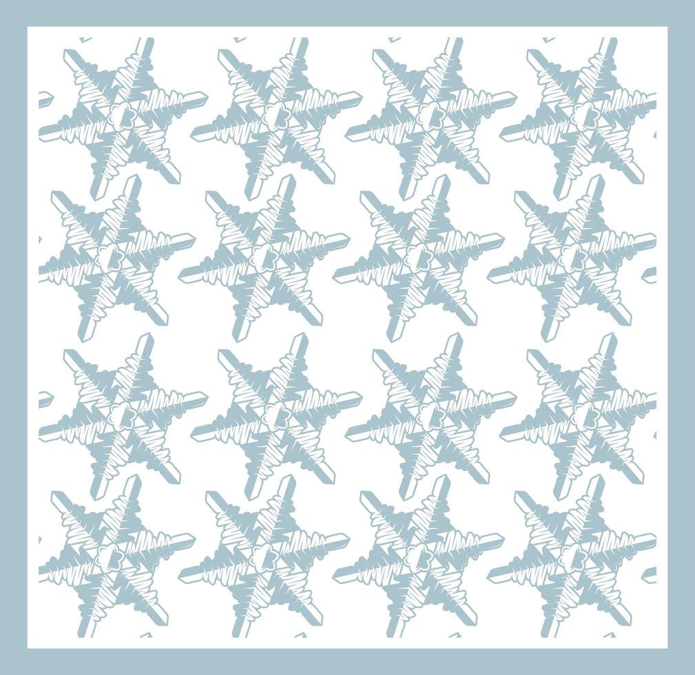 vector naadloze patroon met sneeuwvlokken op witte achtergrond.