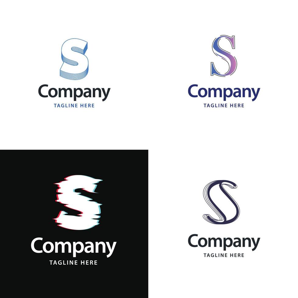 brief s groot logo pak ontwerp creatief modern logos ontwerp voor uw bedrijf vector