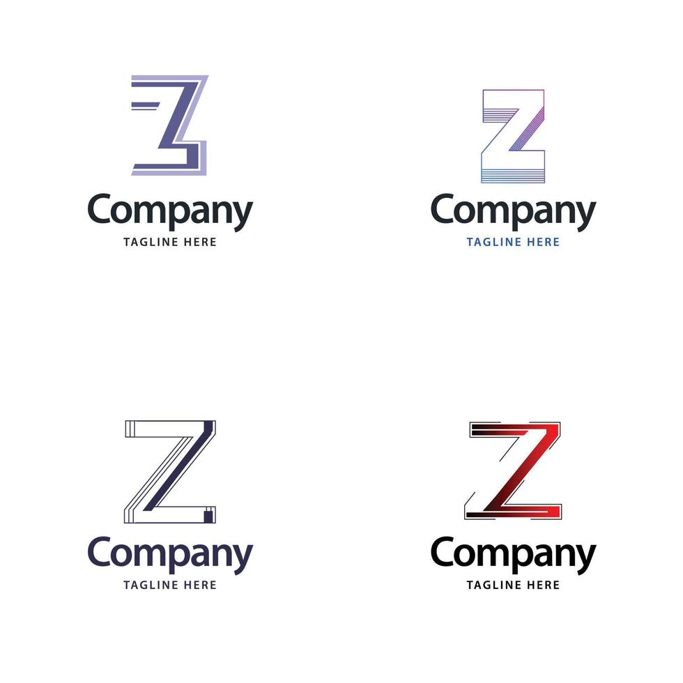 brief z groot logo pak ontwerp creatief modern logos ontwerp voor uw bedrijf vector