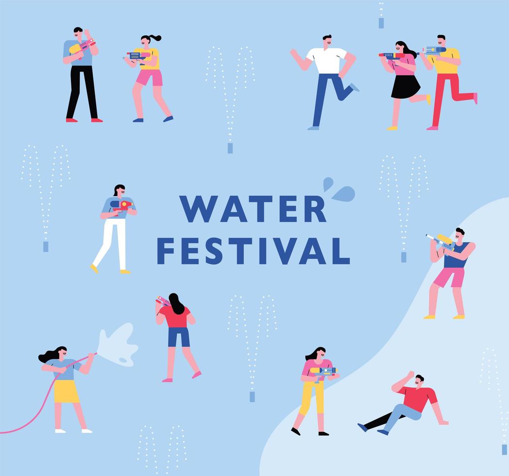 waterpistool festival poster. vector