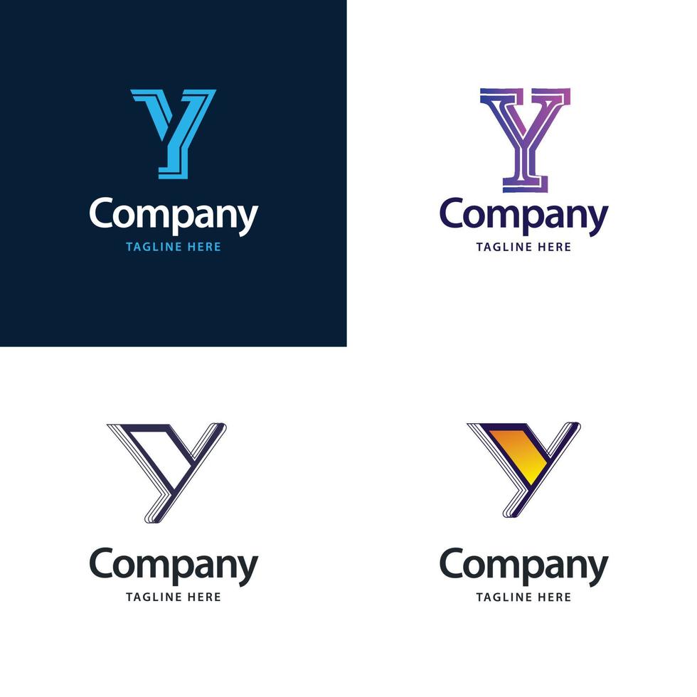 brief y groot logo pak ontwerp creatief modern logos ontwerp voor uw bedrijf vector