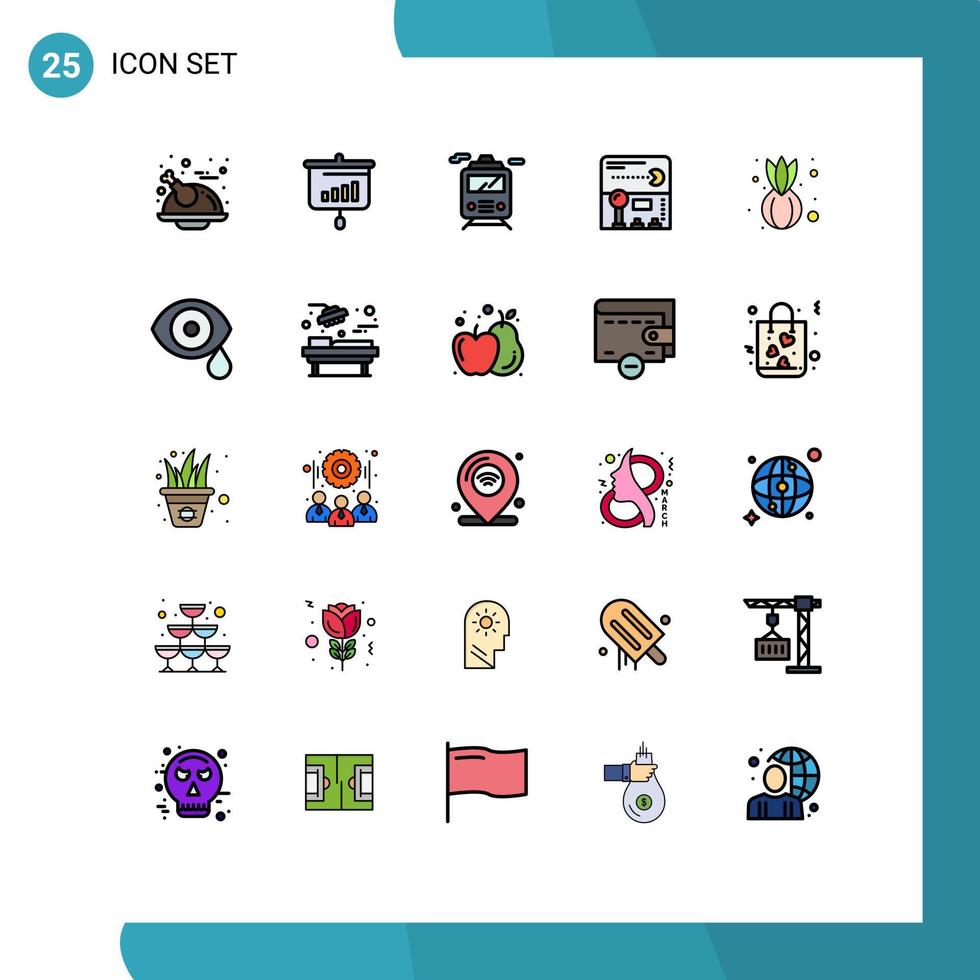 voorraad vector icoon pak van 25 lijn tekens en symbolen voor ui spel diagram pret bedieningshendel bewerkbare vector ontwerp elementen