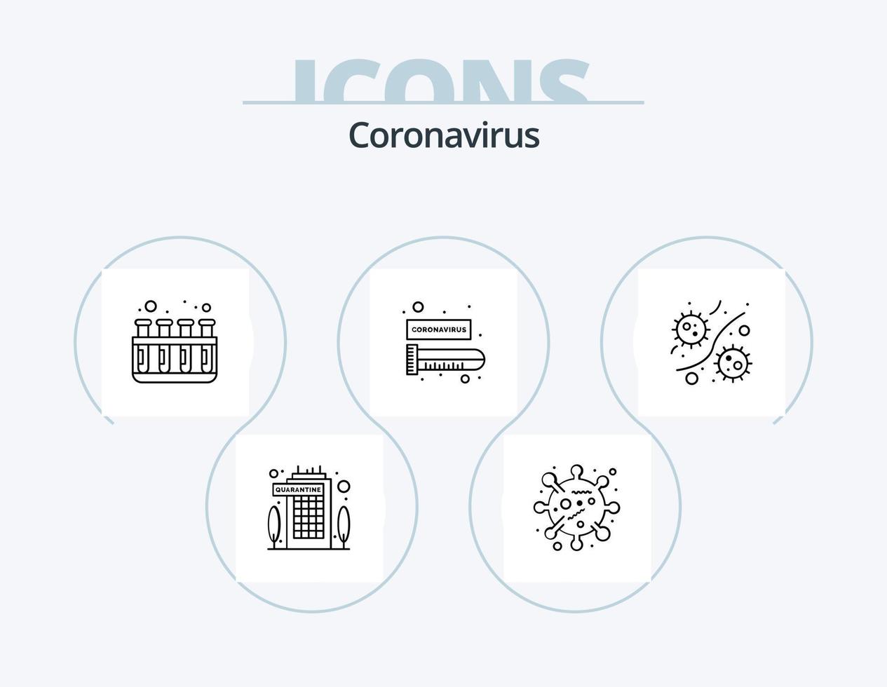 coronavirus lijn icoon pak 5 icoon ontwerp. alcohol. type. fles. druppel. zakdoek doos vector