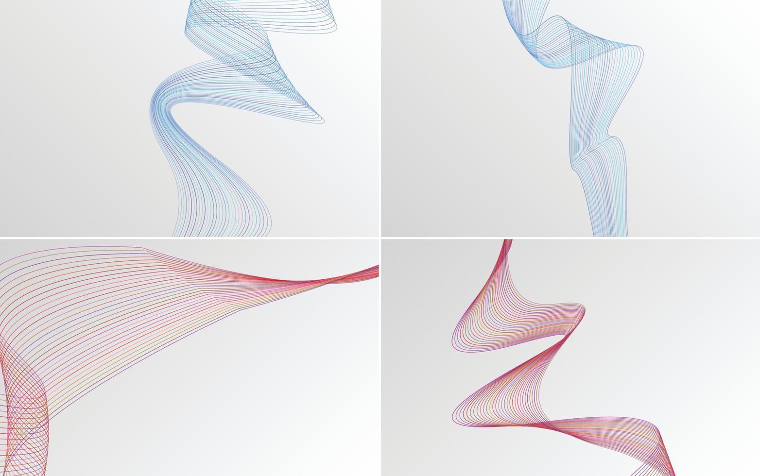 modern Golf kromme abstract presentatie achtergrond pak vector