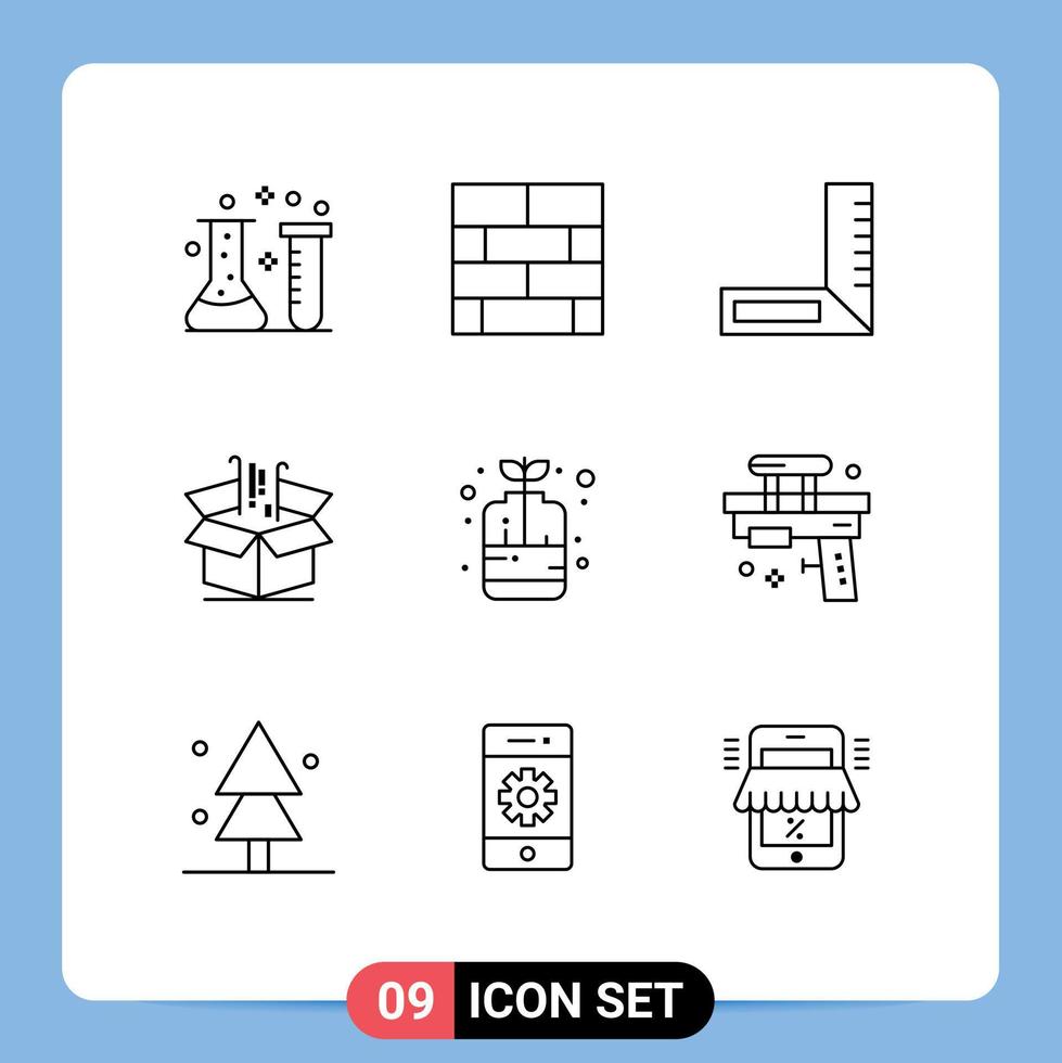 9 creatief pictogrammen modern tekens en symbolen van fles goederen strategie financiën doos bewerkbare vector ontwerp elementen