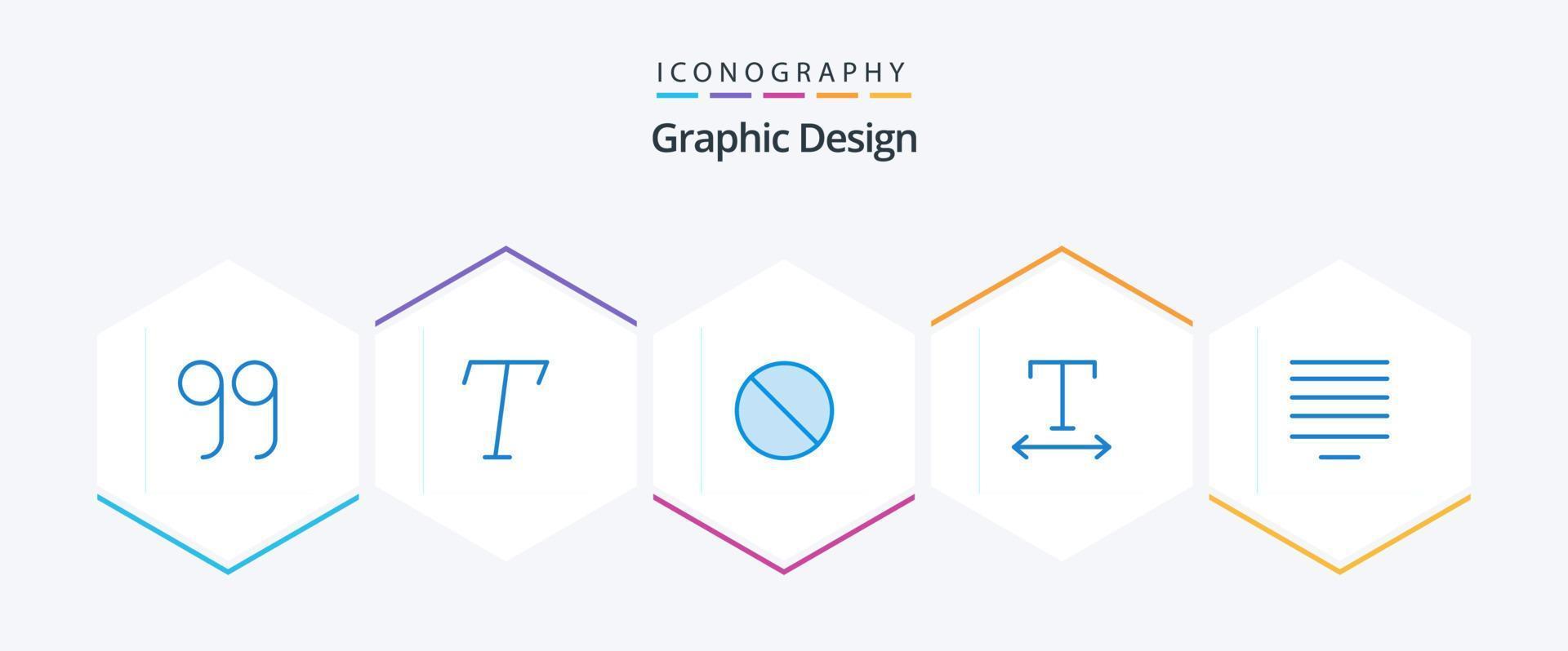 ontwerp 25 blauw icoon pak inclusief . lettertype. tekst vector