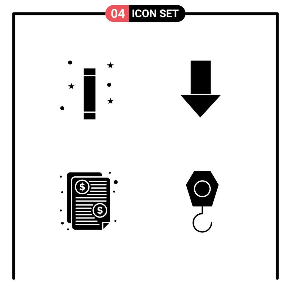 mobiel koppel solide glyph reeks van 4 pictogrammen van halloween Bill magisch naar beneden prijs bewerkbare vector ontwerp elementen