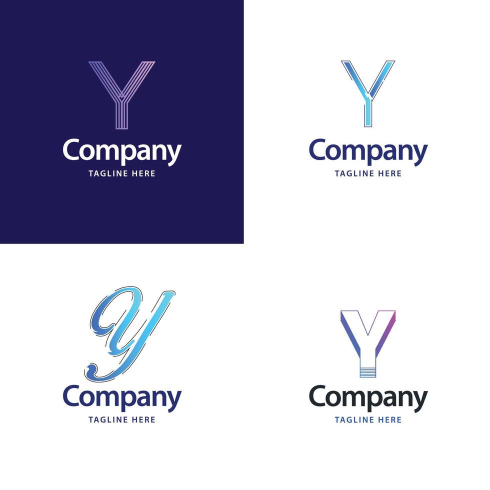 brief y groot logo pak ontwerp creatief modern logos ontwerp voor uw bedrijf vector