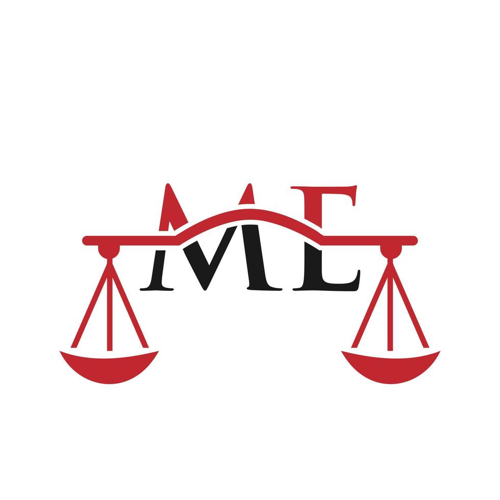 brief me wet firma logo ontwerp voor advocaat, gerechtigheid, wet procureur, legaal, advocaat onderhoud, wet kantoor, schaal, wet stevig, advocaat zakelijke bedrijf vector