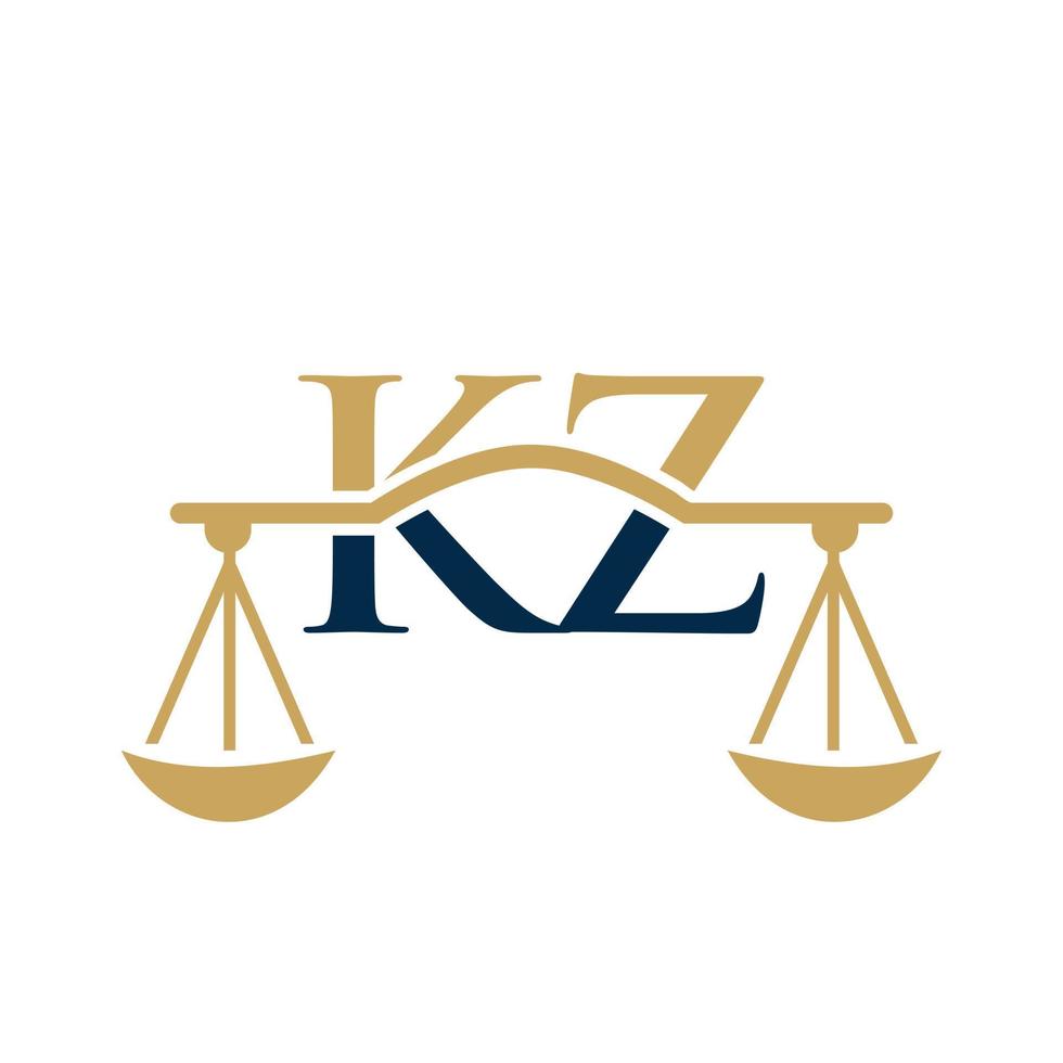 brief kzo wet firma logo ontwerp voor advocaat, gerechtigheid, wet procureur, legaal, advocaat onderhoud, wet kantoor, schaal, wet stevig, advocaat zakelijke bedrijf vector