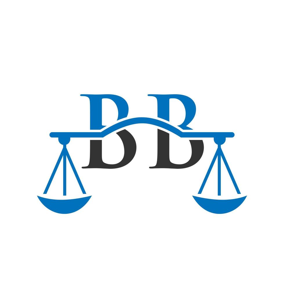 brief bb wet firma logo ontwerp voor advocaat, gerechtigheid, wet procureur, legaal, advocaat onderhoud, wet kantoor, schaal, wet stevig, advocaat zakelijke bedrijf vector