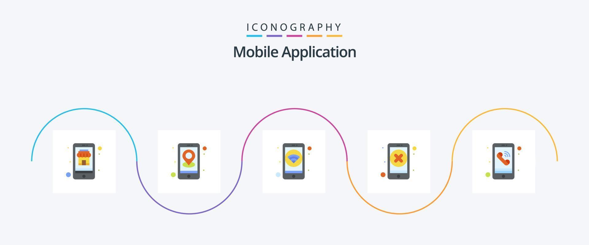 mobiel toepassing vlak 5 icoon pak inclusief telefoongesprek. app. app. verwijderen. dichtbij vector