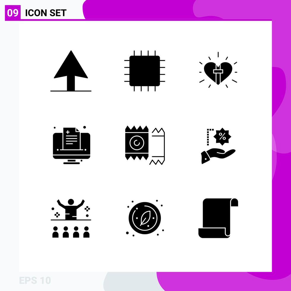 voorraad vector icoon pak van 9 lijn tekens en symbolen voor minnaar condoom viering online gezondheidszorg bewerkbare vector ontwerp elementen