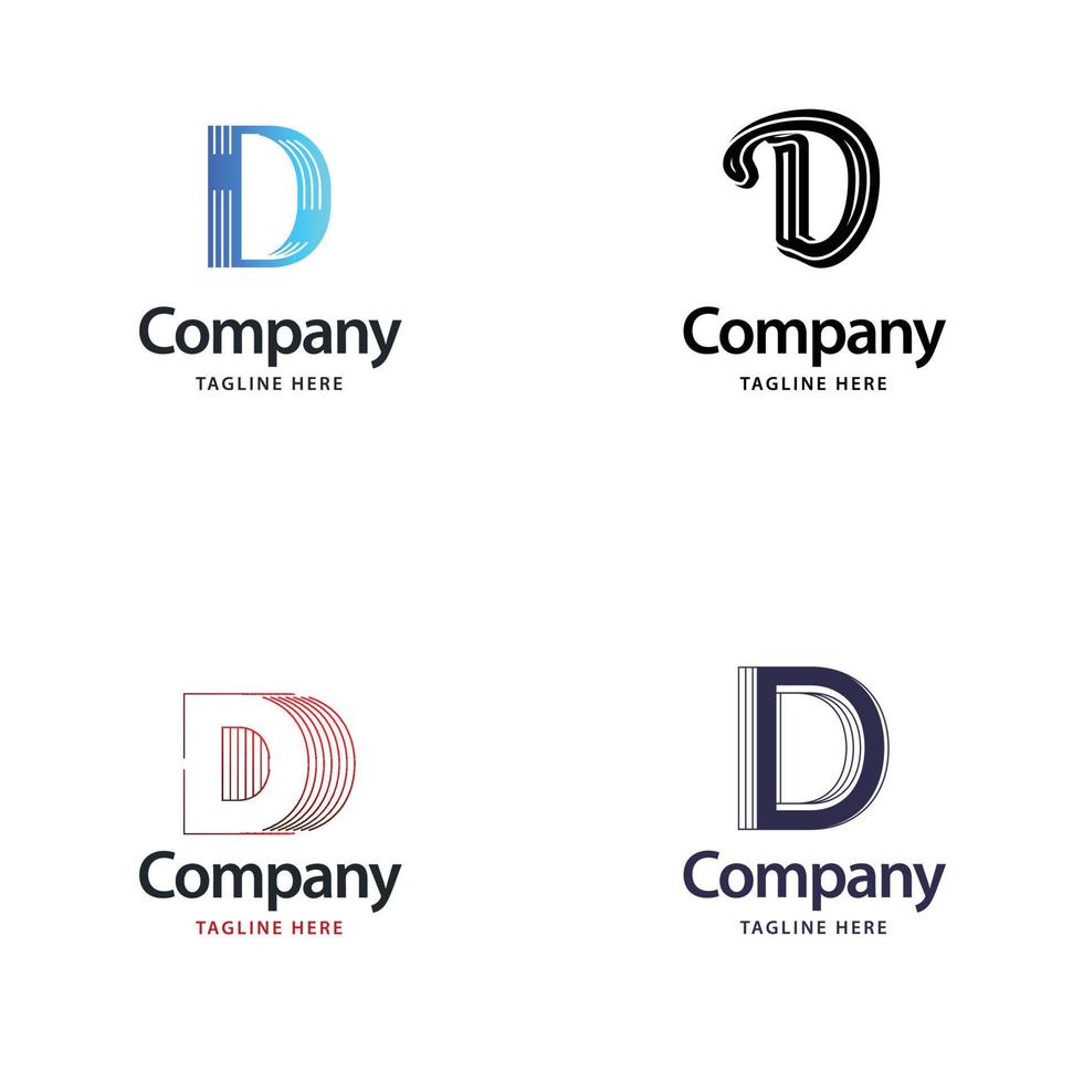brief d groot logo pak ontwerp creatief modern logos ontwerp voor uw bedrijf vector