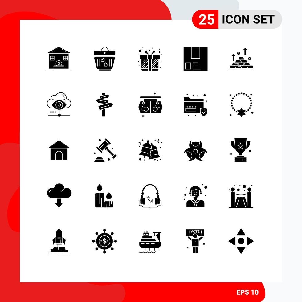 voorraad vector icoon pak van 25 lijn tekens en symbolen voor Product handel bruiloft e doos bewerkbare vector ontwerp elementen
