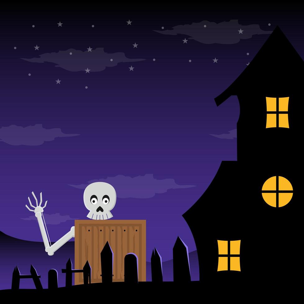 platte ontwerp halloween achtergrond vector