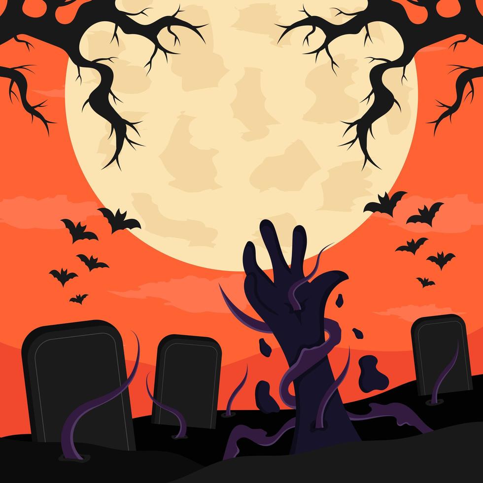 platte ontwerp halloween achtergrond vector