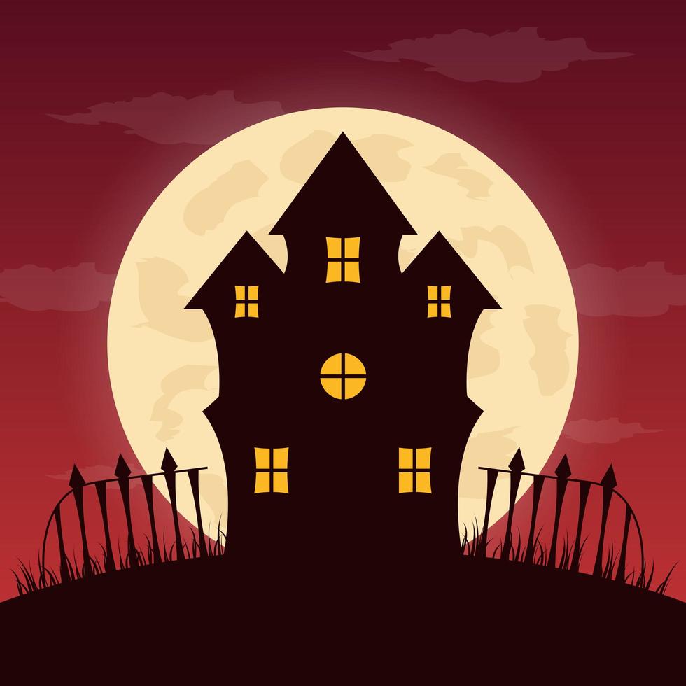 platte ontwerp halloween achtergrond vector