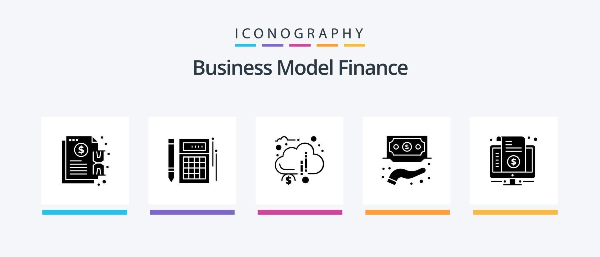 financiën glyph 5 icoon pak inclusief fondsen. financiering. financieel. fondsen. bijdrage. creatief pictogrammen ontwerp vector