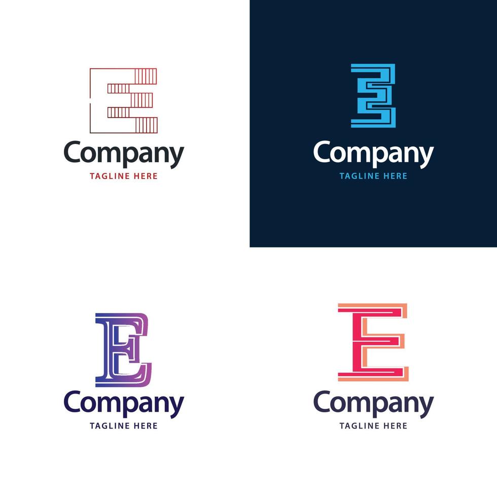 brief e groot logo pak ontwerp creatief modern logos ontwerp voor uw bedrijf vector