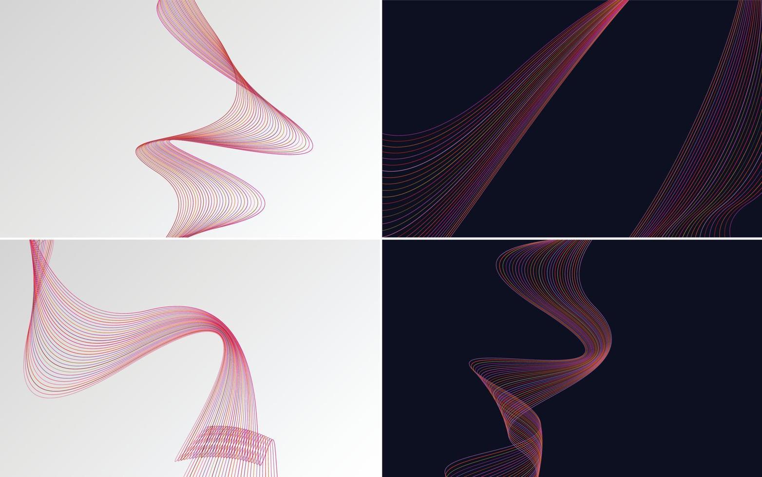 modern Golf kromme abstract presentatie achtergrond pak vector