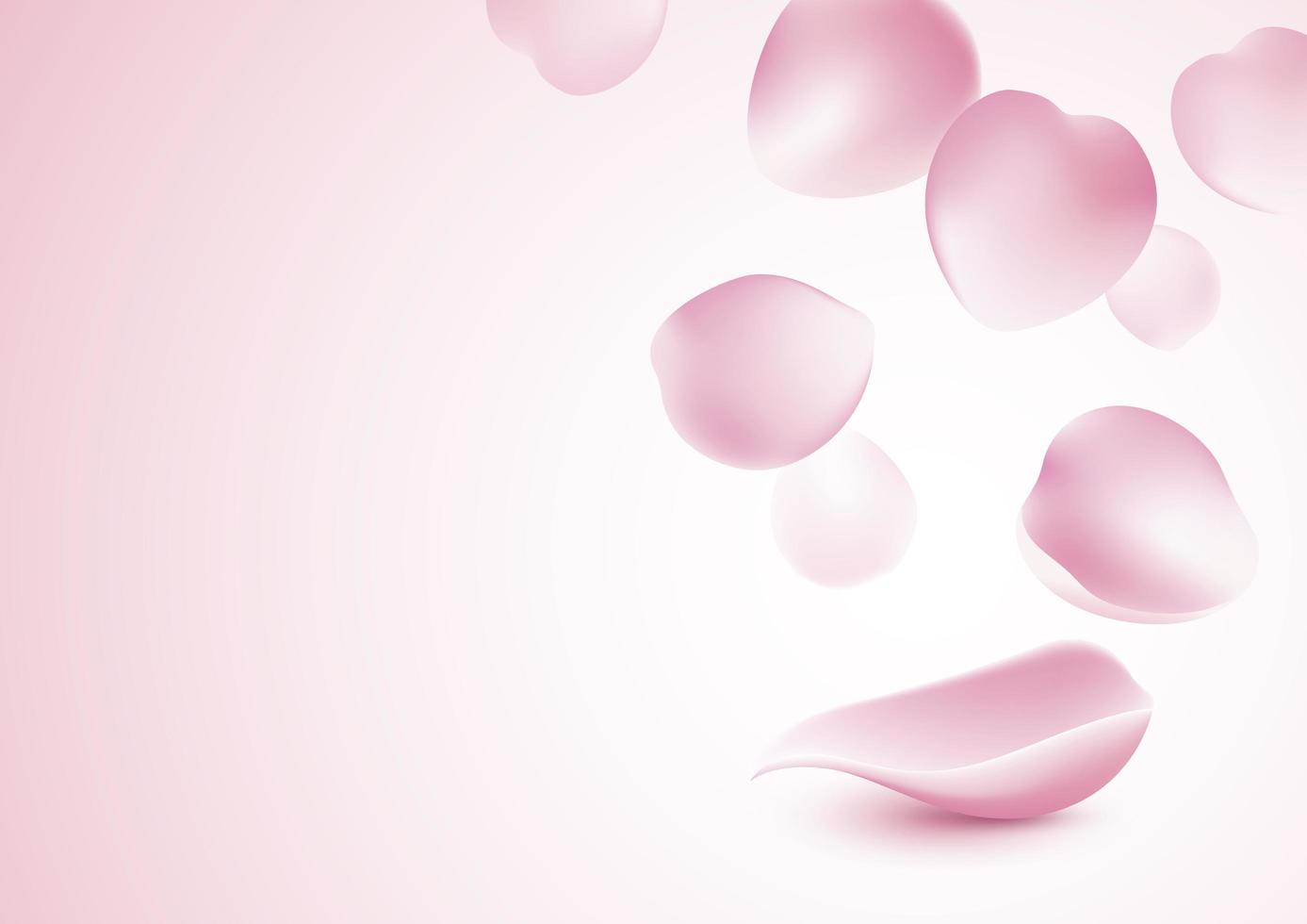 rozenblaadjes vallende ontwerp vector