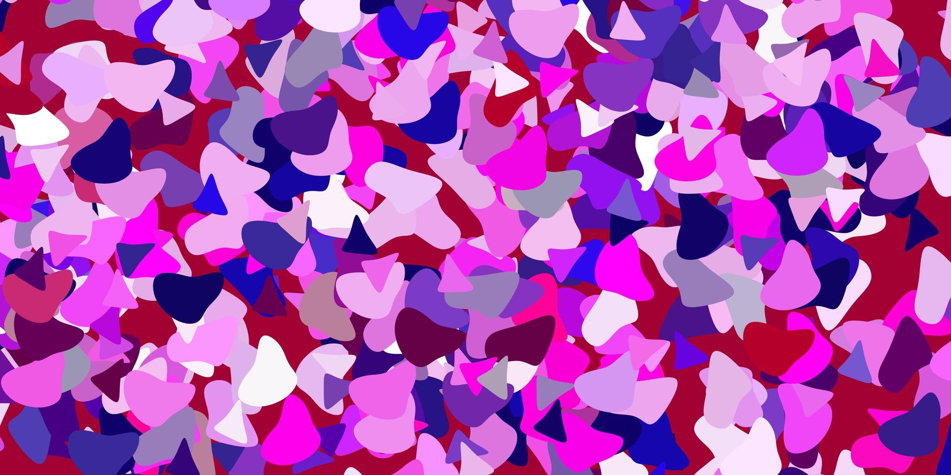 lichtpaarse, roze vector achtergrond met willekeurige vormen.