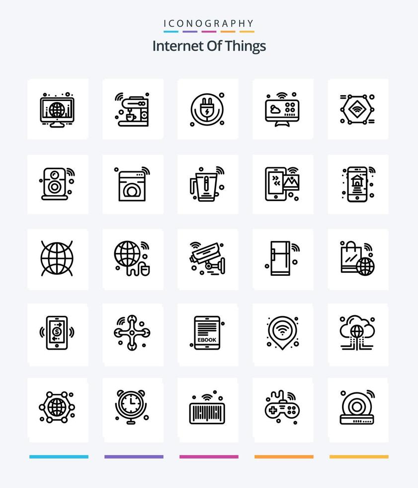 creatief internet van dingen 25 schets icoon pak zo net zo internet van dingen. verbindingen. Wifi. communicatie. iot vector