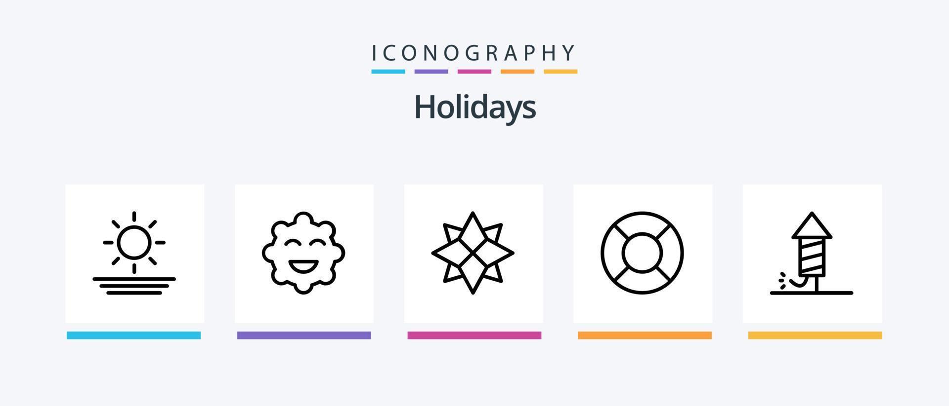 vakantie lijn 5 icoon pak inclusief . Geschenk. vakantie. geschenk. Kerstmis. creatief pictogrammen ontwerp vector