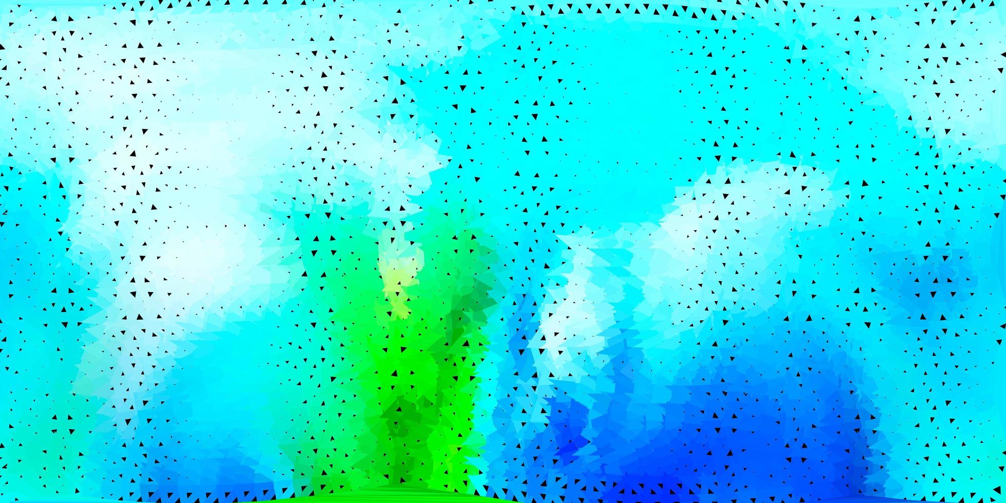 lichtblauwe, groene vector poly driehoekslay-out.