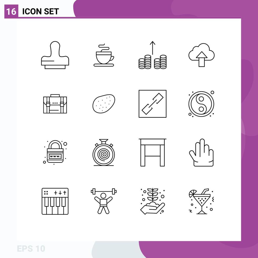 16 creatief pictogrammen modern tekens en symbolen van afzet geval geld bedrijf wolk bewerkbare vector ontwerp elementen