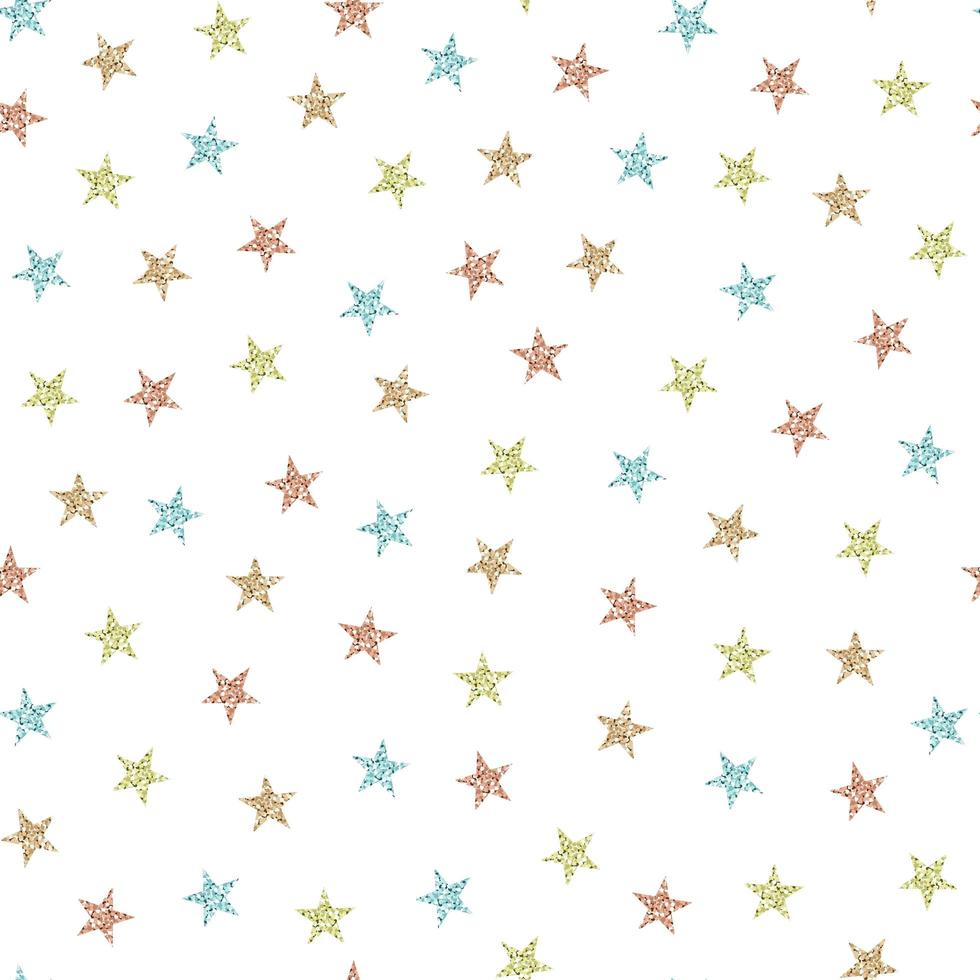 naadloze patroon achtergrond met kleurrijke glitter ster vector