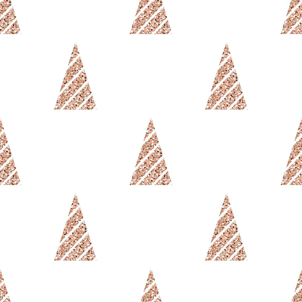 naadloze patroon achtergrond met glitter dennenboom met driehoeksvormen vector