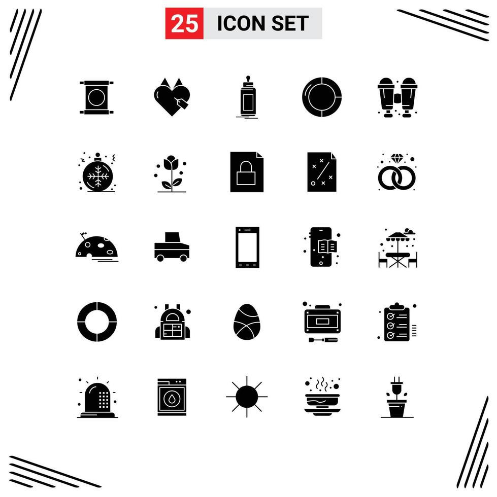 reeks van 25 modern ui pictogrammen symbolen tekens voor taart tabel favoriete bedrijf baby bewerkbare vector ontwerp elementen