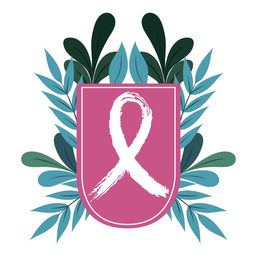 borstkanker bewustzijn maand, roze lint motivatie vector