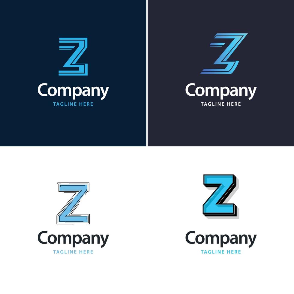 brief z groot logo pak ontwerp creatief modern logos ontwerp voor uw bedrijf vector