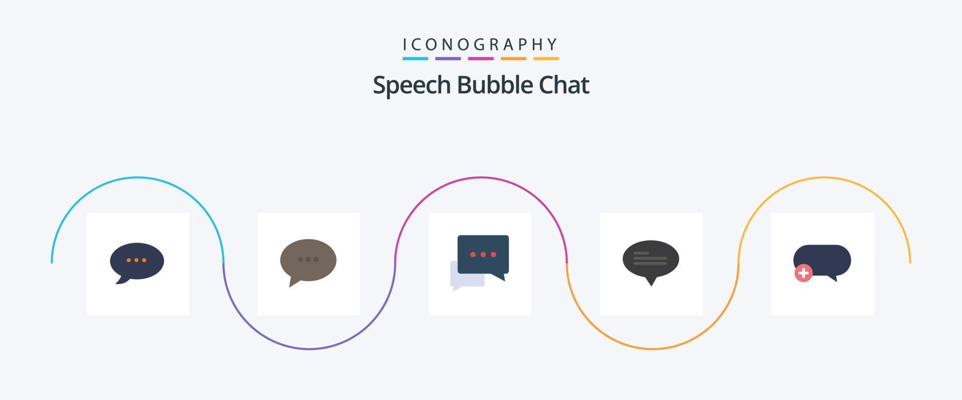 babbelen vlak 5 icoon pak inclusief . gesprek. bericht vector