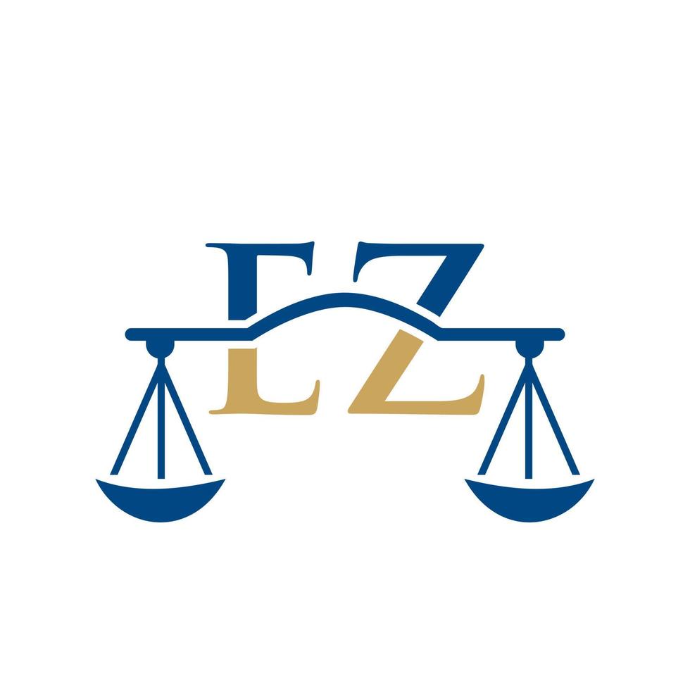 brief ez wet firma logo ontwerp voor advocaat, gerechtigheid, wet procureur, legaal, advocaat onderhoud, wet kantoor, schaal, wet stevig, advocaat zakelijke bedrijf vector