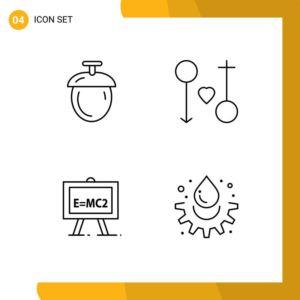 mobiel koppel lijn reeks van 4 pictogrammen van Woud formule vrouw huwelijk wetenschap formule bewerkbare vector ontwerp elementen