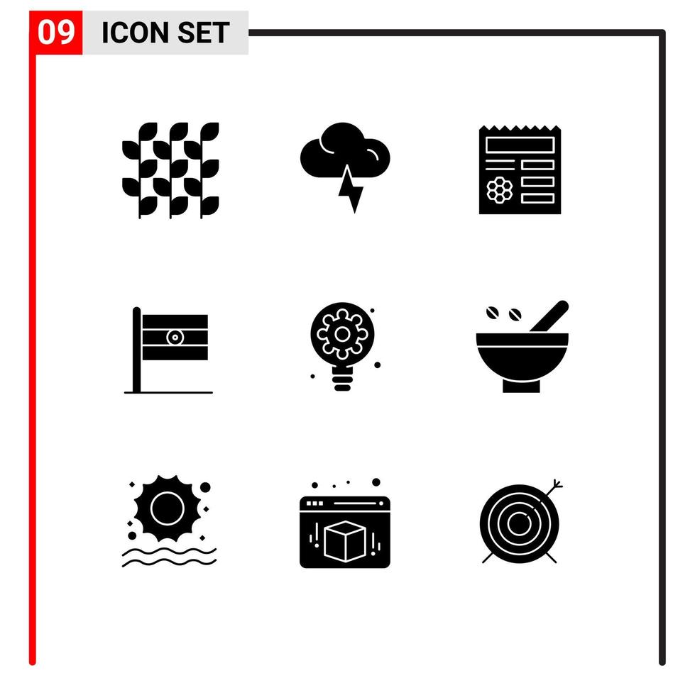 9 creatief pictogrammen modern tekens en symbolen van werkwijze dag eenvoudig teken Indisch bewerkbare vector ontwerp elementen