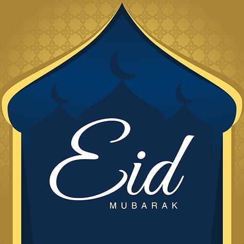 gelukkige eid mubarak viering poster vector