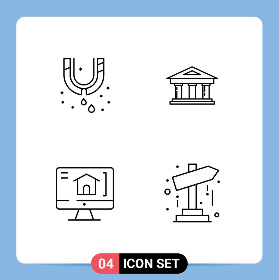mobiel koppel lijn reeks van 4 pictogrammen van lekken computer loodgieter financiën huis bewerkbare vector ontwerp elementen