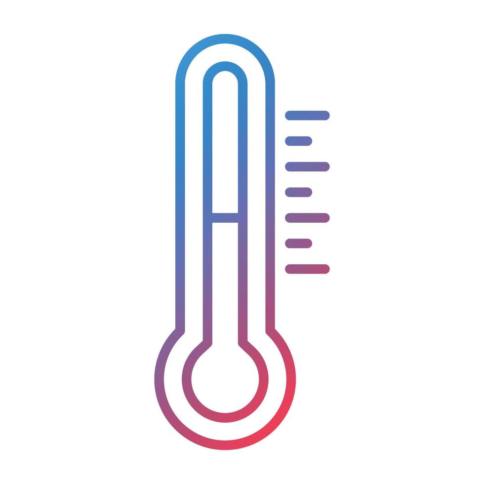 thermometer lijn verloop icoon vector