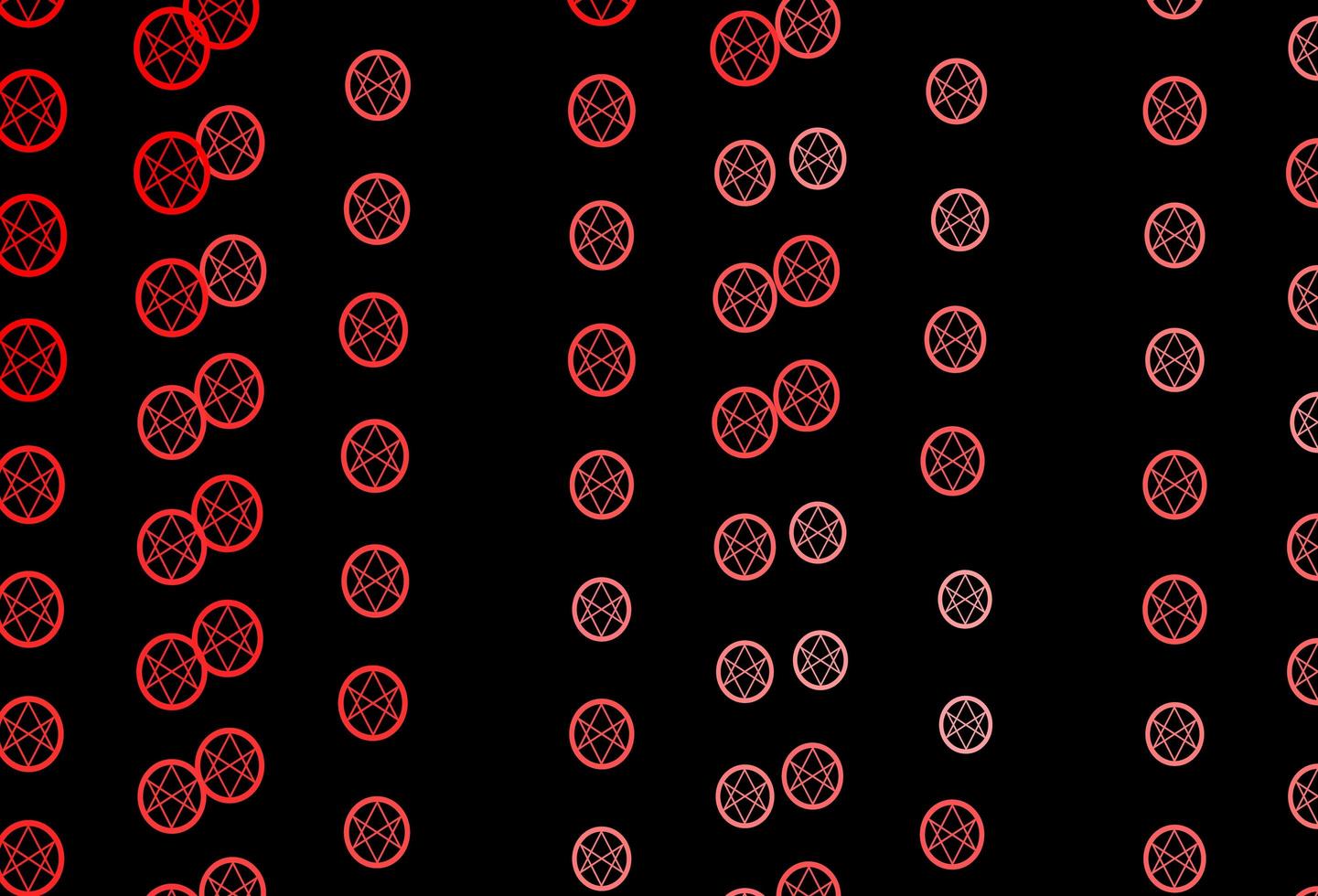 donkerrode vectortextuur met godsdienstsymbolen. vector