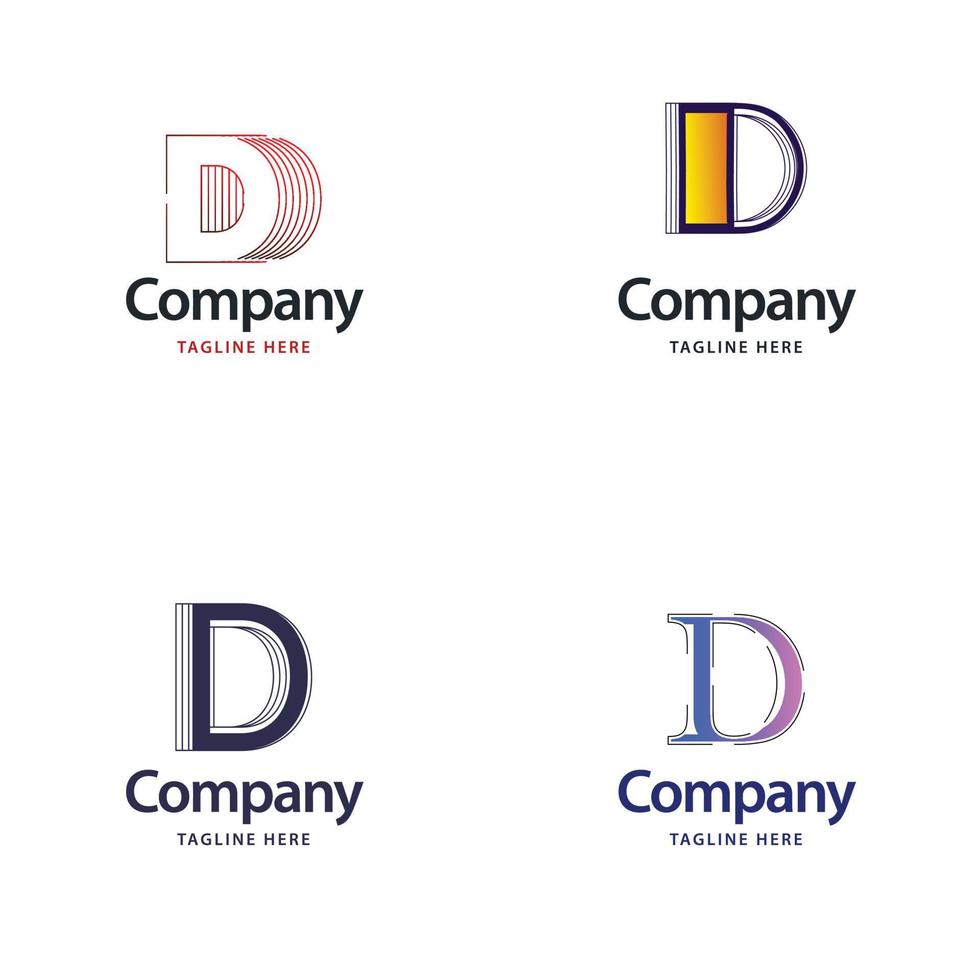 brief d groot logo pak ontwerp creatief modern logos ontwerp voor uw bedrijf vector