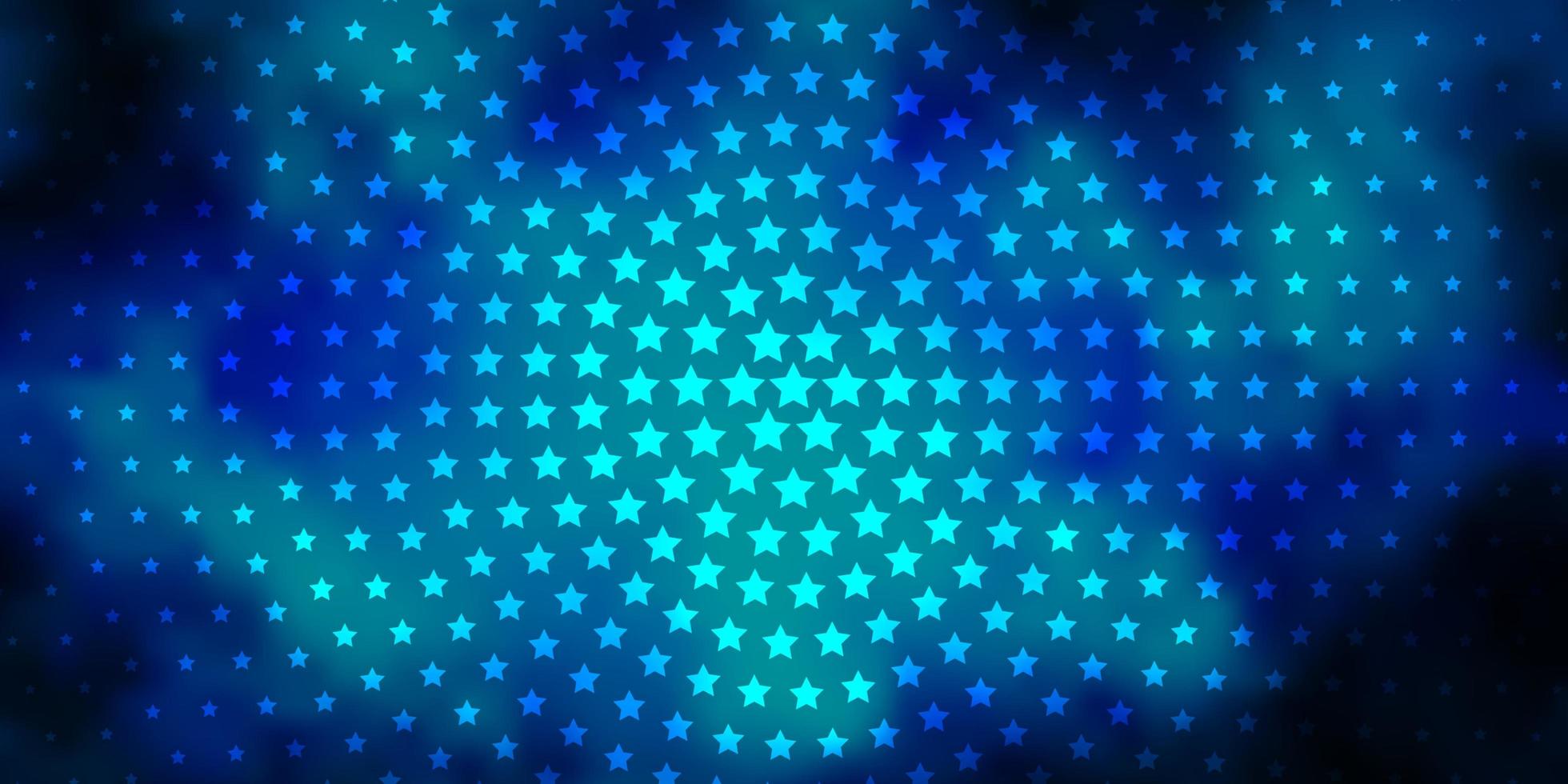 donkerblauwe vectormalplaatje met neonsterren. vector