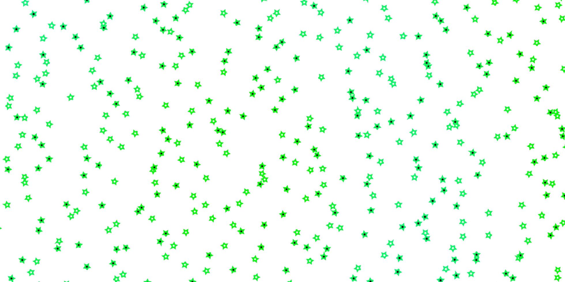 donkergroene, gele vector achtergrond met kleurrijke sterren