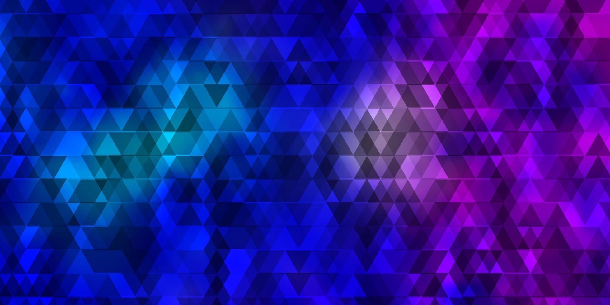 lichtroze, blauw vector sjabloon met lijnen, driehoeken.