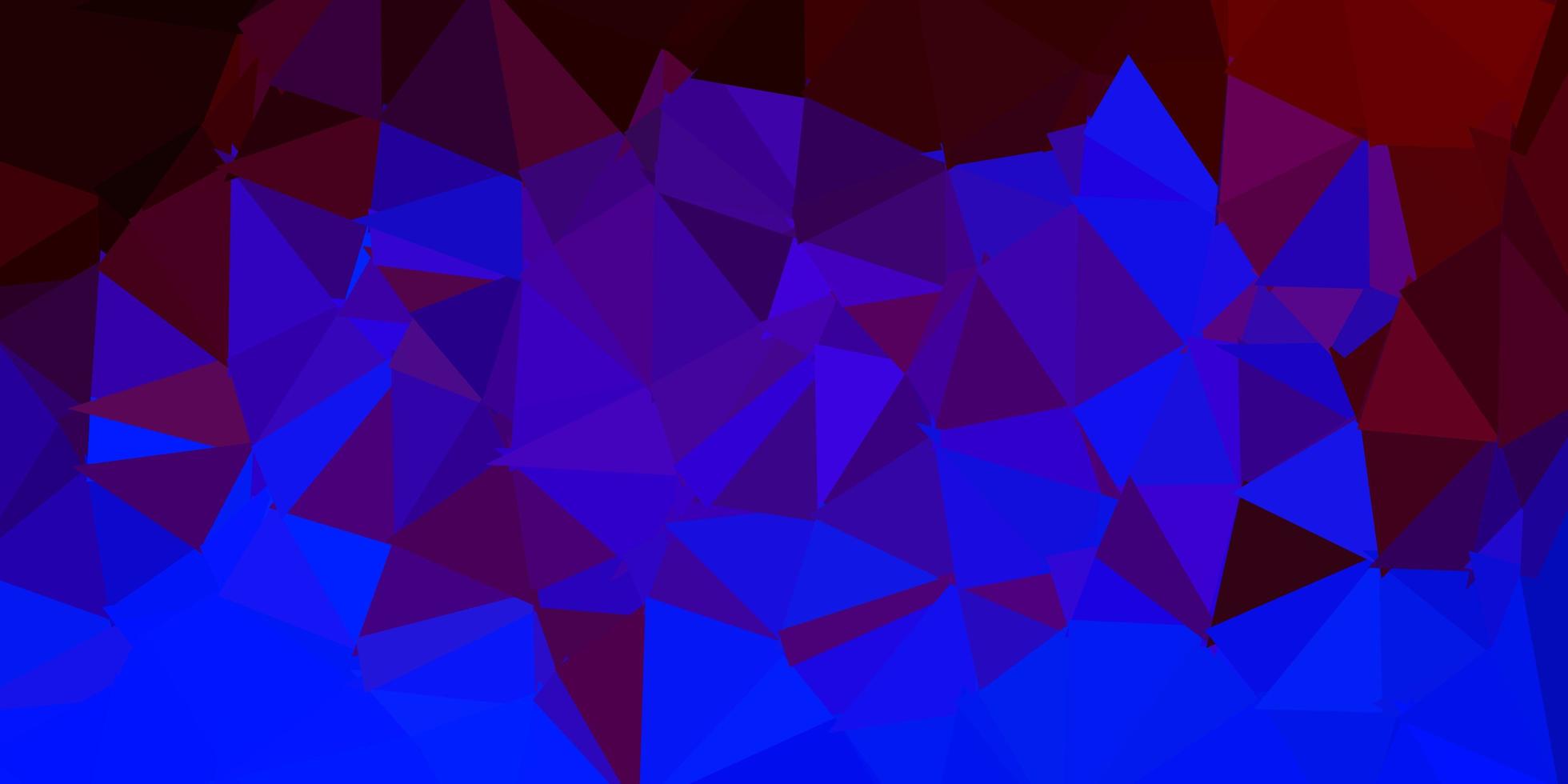 donkerblauw, rood vector abstract driehoeksjabloon.