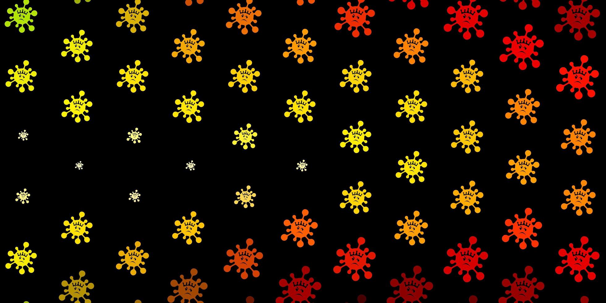 donkergroene, rode vectorachtergrond met virussymbolen vector